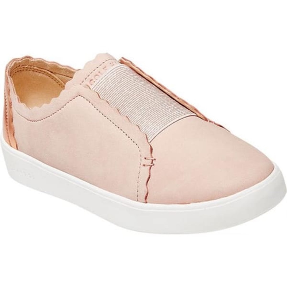 Cole Haan Grand Crosscourt Street Scallop Peach Blush Nubuck/Rose Gold Sneakers - Picture 2 of 8
